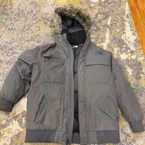 The North Face Men's Charcoal Hooded Puffer Jacket